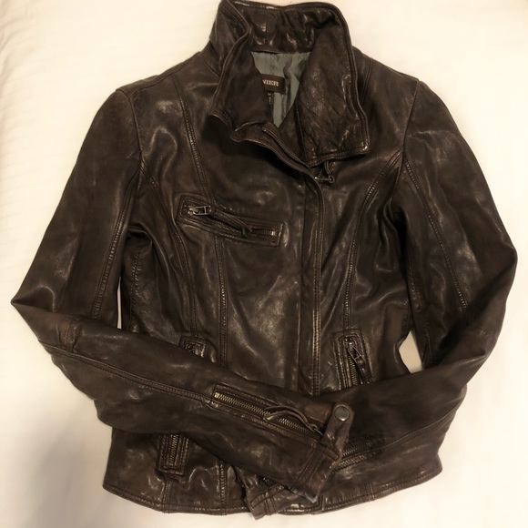 DANIER LEATHER MOTO JACKET - Picture 1 of 9